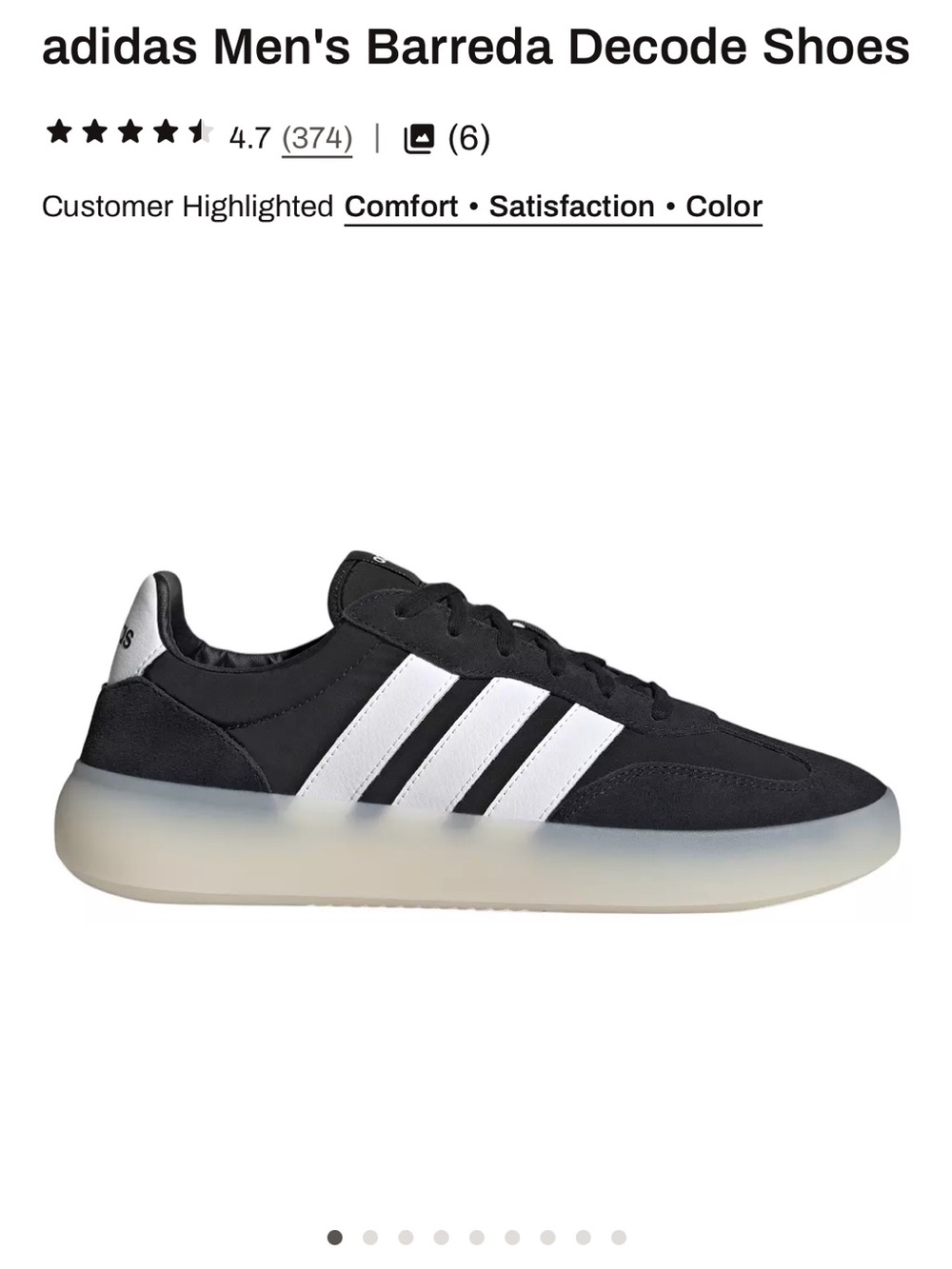 adidas barreda Men's Black Low-Top Sneakers size 9 EUC